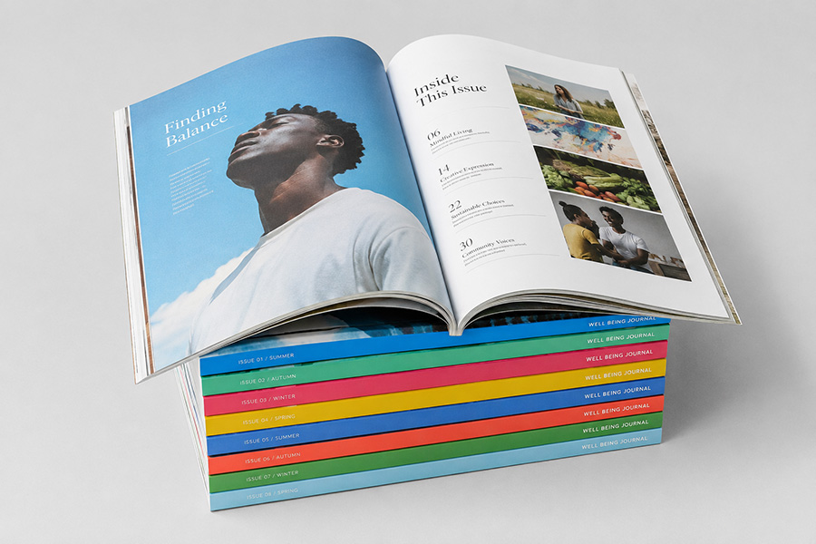 Example of a perfect bound booklet