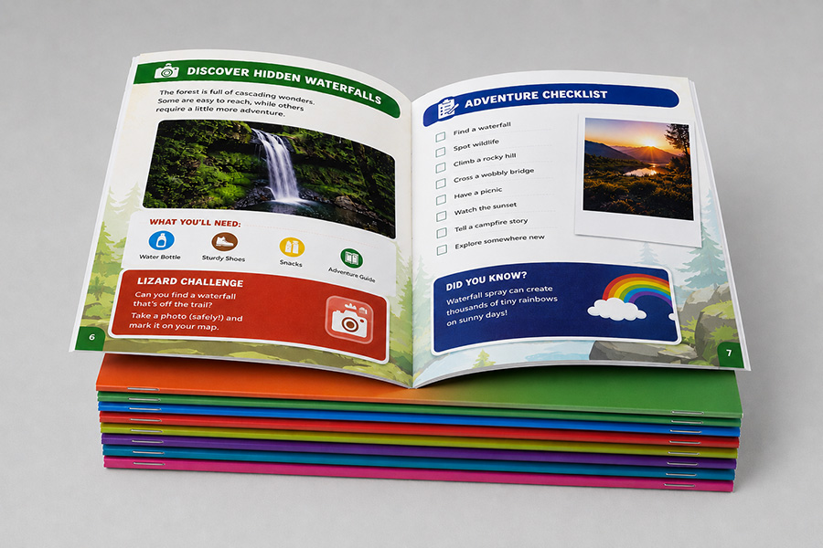 Example of a saddle stitched booklet